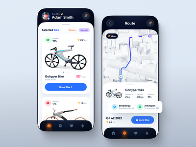 Rent Bike Concept 3d app design bike bycicle car gift mobile mobile app mobile app design rental rental app ui uiux ux