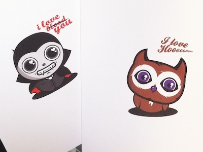 I love you card characters cards characters cute love owl vampire