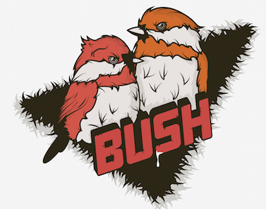 BUSH bird bush vector