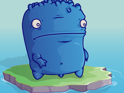 So far! alien bonk bottleofnick creature cute grr illustration monster nickitup scary water whale