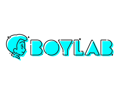 BOYLAB Logo blue boy bylab hypercolor hypercolour lab mono monoline