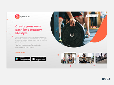 Landing Page - Sport App #DailyUI