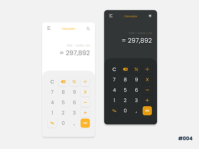Calculator App #DailyUI app calculate calculator calculator app calculator ui card challenge dailyui dailyuichallenge design flat graphic design minimal ui ux