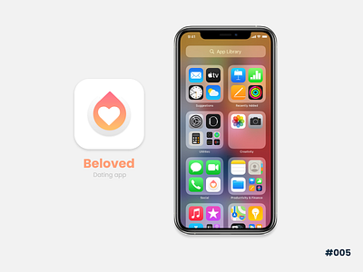 App Icon - Beloved App #DailyUI app app icon app icon logo app logo card dailyui dailyuichallenge design flat graphic design icon logo logos minimal ui ux