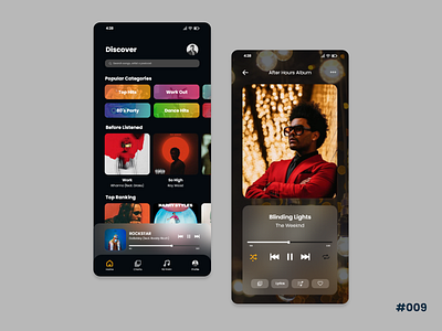 Music Player - Music App #DailyUI app card dailyui dailyuichallenge design flat graphic design minimal music music app music player music player app music player ui ui ux