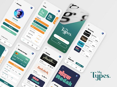 Typographic Shop App - UI Design