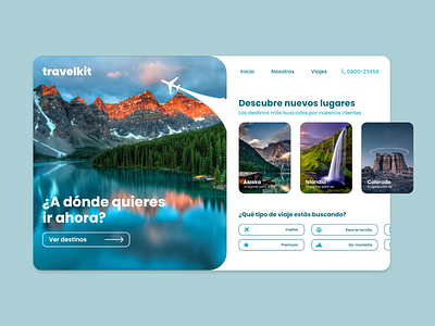 Travel Agency Landing Page agencia turismo design flat graphic design landing page travel travel agency turismo ui ux viajes web web design