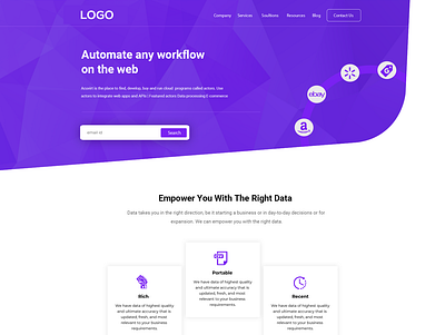 Landing Page ui ux web website