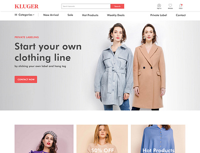 KLUGER adobexd design fashion ui ui ux ux web webdesign website website design xd design