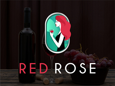 Red Rose logo concept app branding design graphic design illustration logo typography ui ux vector