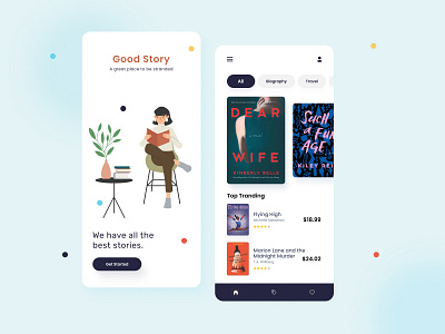 GoodStory e-Book Store App Concept