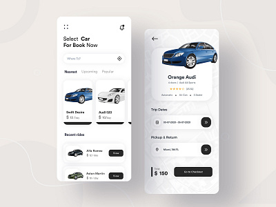 Taxi App UI concept