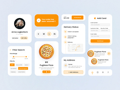 Food Delivery App UI Elements