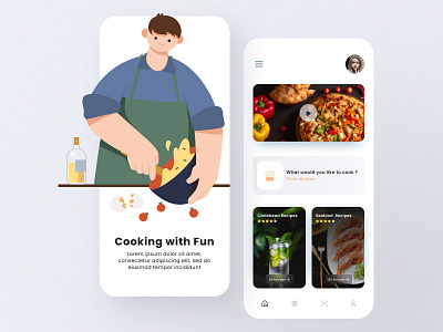 Recipe App Concept app app design app development app ui clean color cooking cooking app design figma food app mobile recipe app recipes smartdesign soft uidesign uiux web development website design