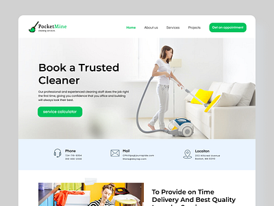 Pocketmine Cleaning Services - website Design