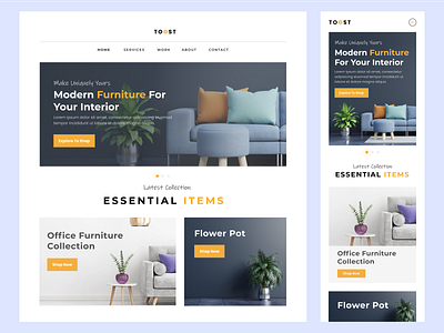 Toost Furniture Website Design