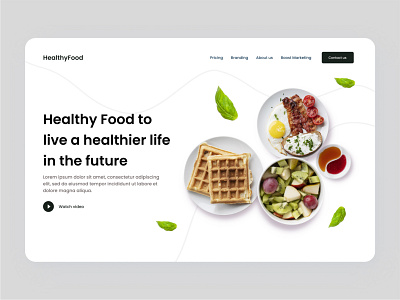 Healthy Food Catering - Landing Page chef clean color contact us cook delicious design dinner figma food health healthy meal simple smartdesign strong ui webdesign webdevelopment