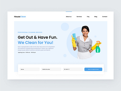 House Cleaning Company - Web Design clean cleaning cleaning company cleaning services color design house cleaning smartdesign ui ui clean ui design web web design web development website