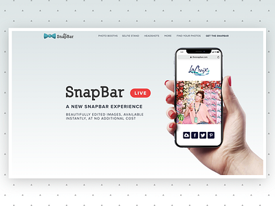 SnapBar Live webpage concept desktop flat design gradient inspiration iphone x typography ui ux web webpage website