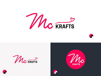 MC Krafts branding design ecommerce feminine illustraion logo logodesign minimal sketching vector