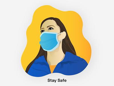 Stay Safe coronavirus covid 19 illustrator india