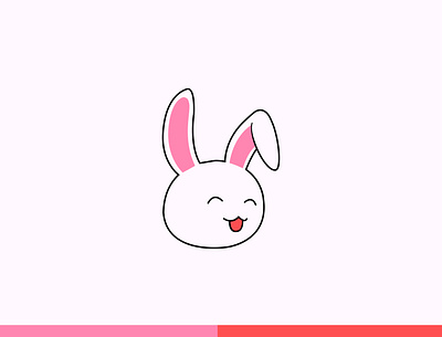 HappyBunny animal logo bugs bunny bunny carrot cute design flat graphic design happy haze logo logo design pictorial pink smile