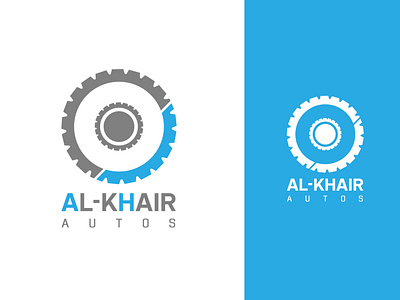 Al-Khair Autos al auto parts autos bearing bike car design flat gear logo graphic design khair logo logo design mechanic mechanical