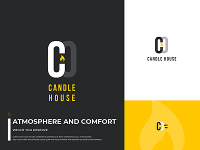 CANDLE HOUSE LOGO candle candle logo desing fire house logo