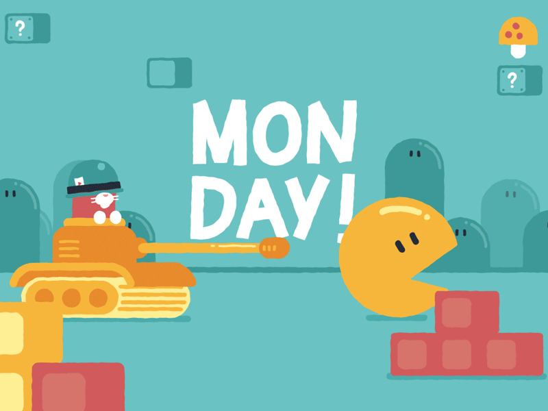Monday! animation beast collective cats design monday pacman