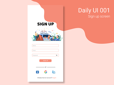 SIGN UP FORM - DAILY UI 001 sign up ux uxui