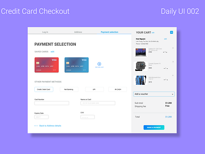 CREDIT CARD CHECKOUT - DAILY UI 002