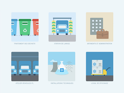 Illustration set (2/2) branding flat identity illustration