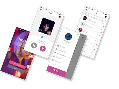 Dating App app branding design ui ux