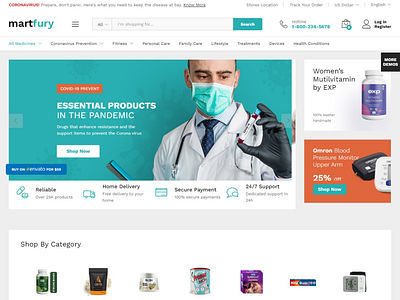 Medical website with martfury theme