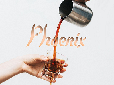 Phoenix branding coffee coffeelogo hand drawn lettering