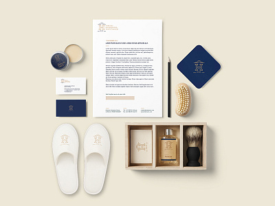 Hanaa Outair bottle brand hipster hotel identity logo minimalist mockup psd stationery template vintage