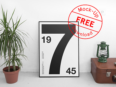 Free Poster Psd Mockup art branding download font frame freebie icon illustration logo resource template typography