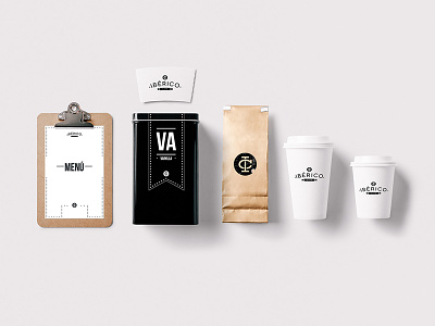 Coffee Shop Mockup bar branding coffee drink food hipster identity logo packaging psd restaurant template