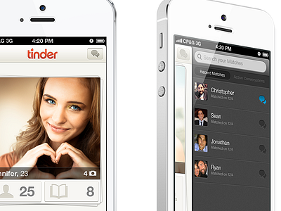 Tinder V2 apple boobies christopher paul dating ios iphone menu navigation social discovery tinder ui ux v2