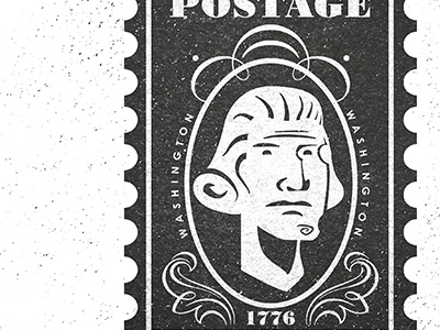 Washington Stamp christopher paul illustration print