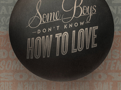 Some Boys christopher paul death cab for cutie graphic design illustration poster typography