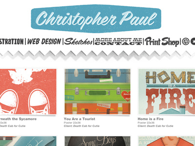 New Portfolio WIP boobs christopher paul portfolio typography web design