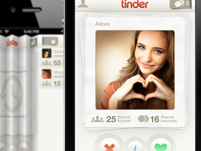 Tinder app by Christopher Paul Gulczynski - Dribbble