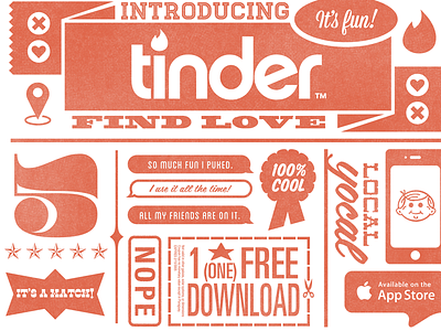 Tinder Flyer app christopher paul design flyer illustrator iphone print tinder typography