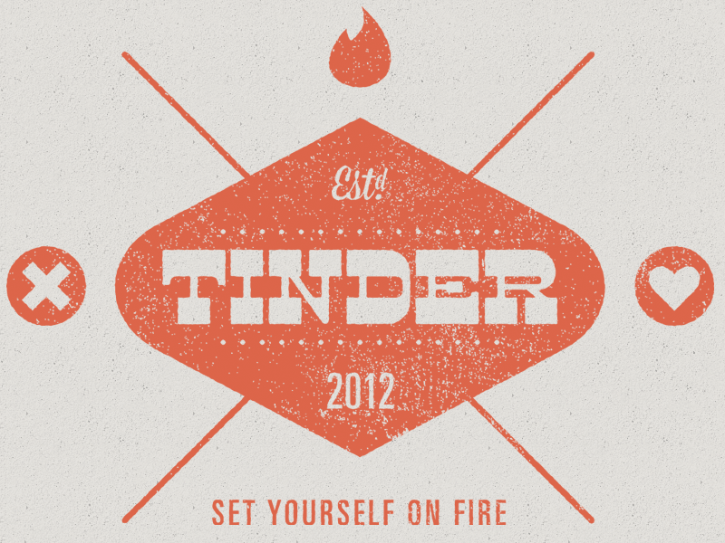 Tinder Crest christopher paul tinder print flyer illustrator design iphone app typography boobies