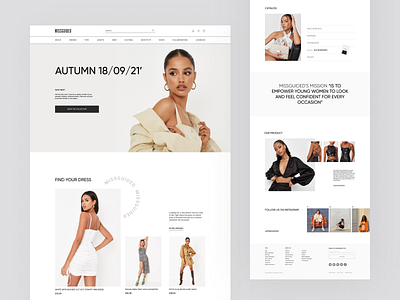 MISSGUIDED - E-commerce website design fashion ui uxui website