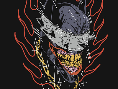 Gangsta batman who laughs batman branding comic book art design illustration street urban art urban design