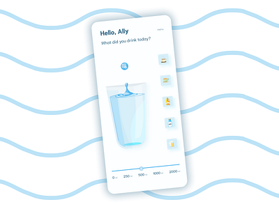Hydration level app app design application design illustration tracker app ui uidesign vector web дизайн приложения