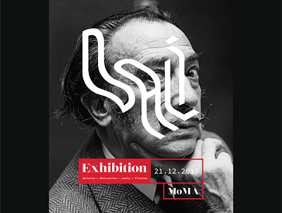 Dali dali exhibition poster typography