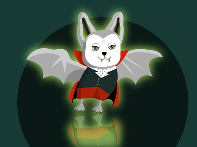 Little Dracula Bat (Vampire) character dribbbleweeklywarmup halloween vector graphics